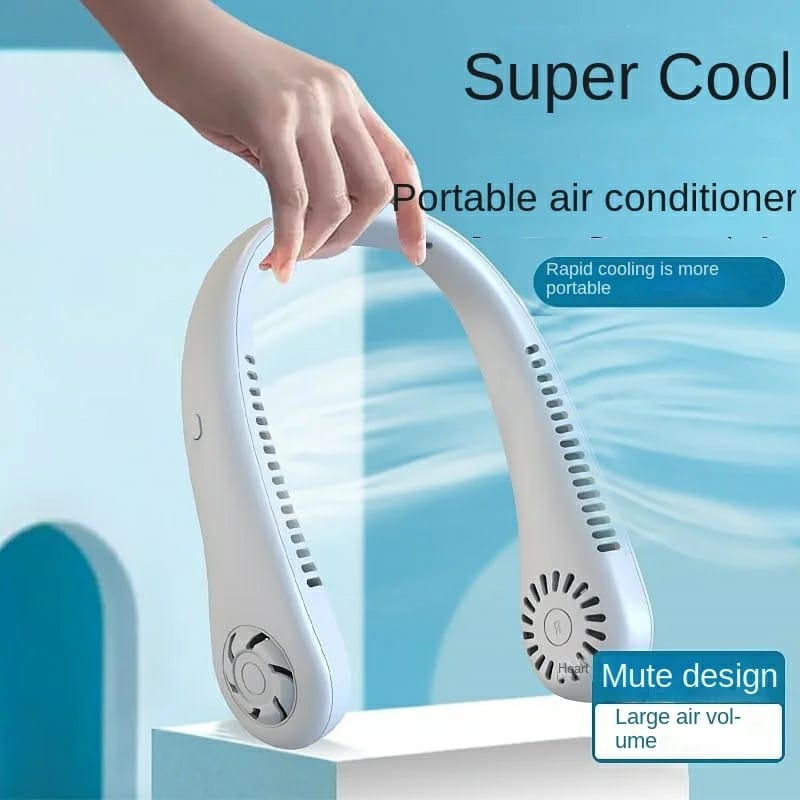 Portable Rechargeable Neck Fan – USB Bladeless Hands-Free Personal Cooling Fan for Travel, Sports & Outdoor