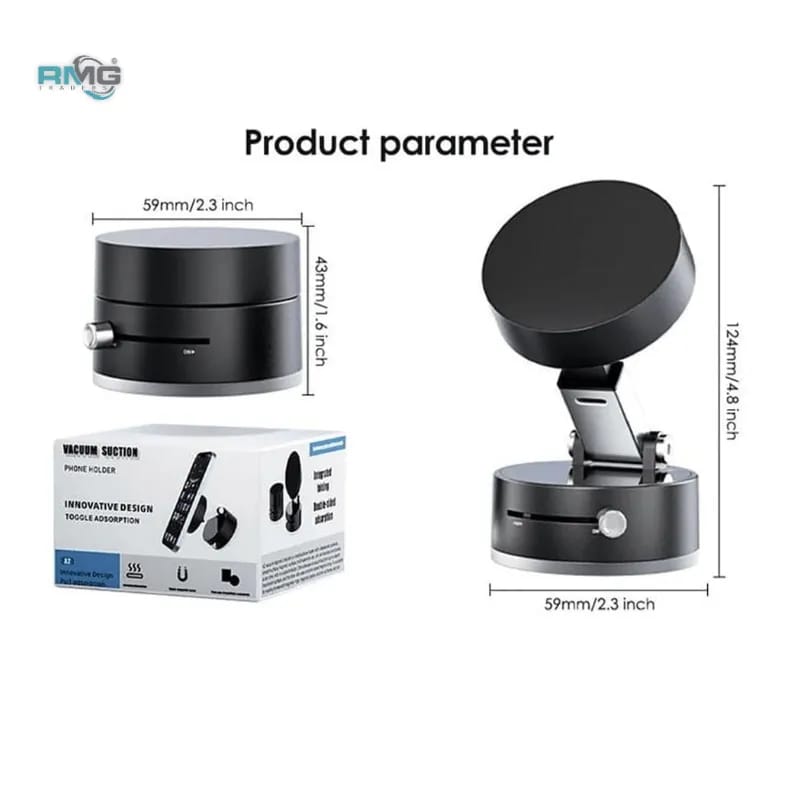 360° Magnetic Suction Phone Holder – Foldable Adjustable Phone Mount for Car, Desk, Kitchen & Bathroom