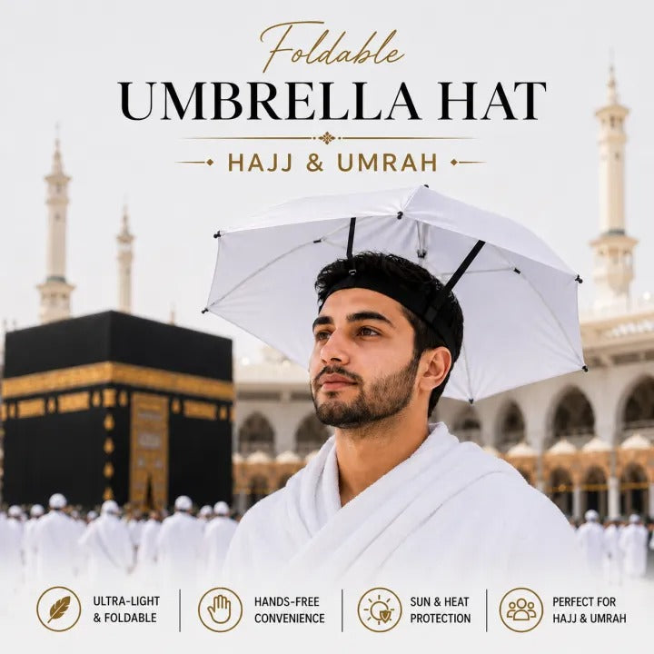 Umbrella Hat Portable UV Protection – Hands-Free Sun & Rain Shield | Lightweight Foldable Unisex Wearable Umbrella