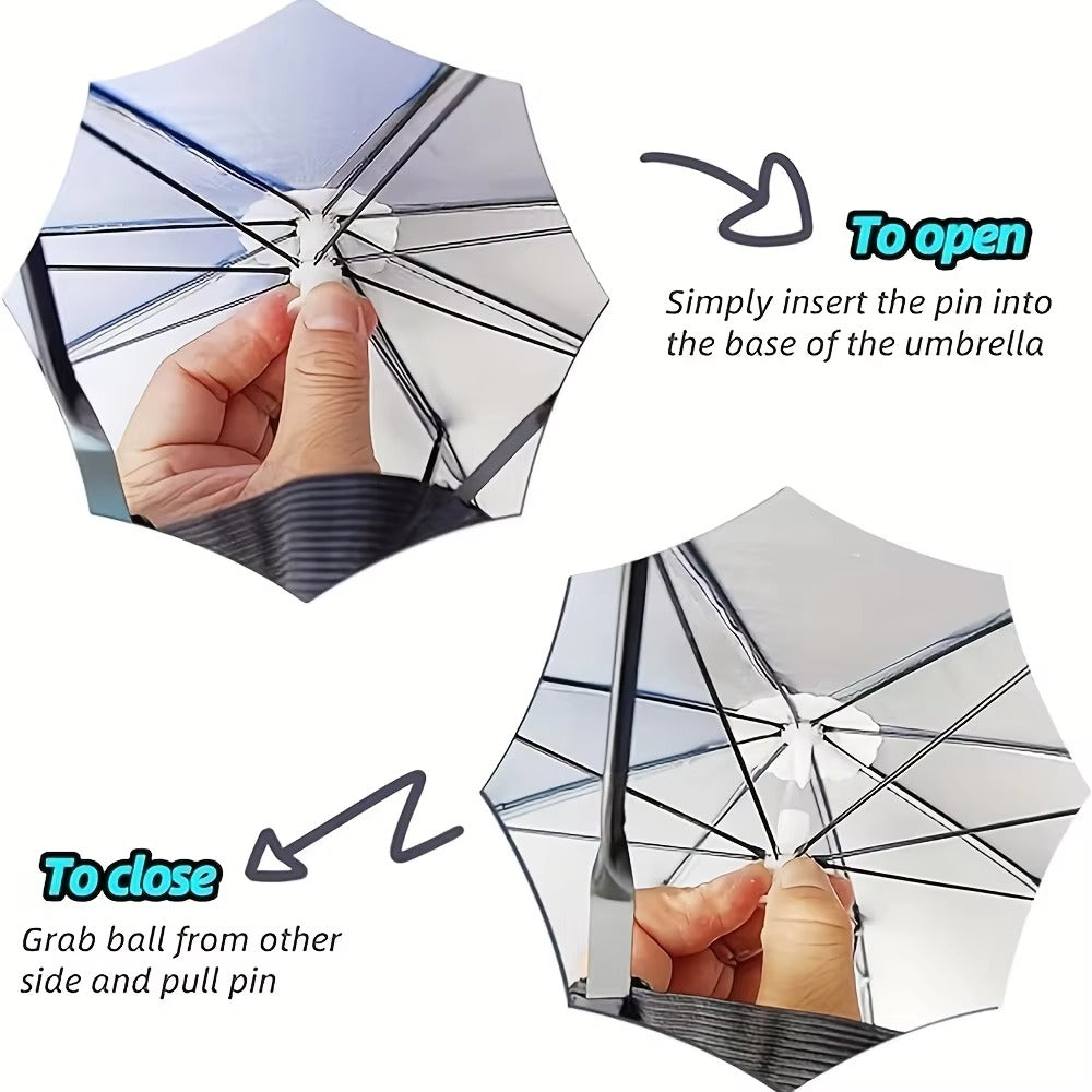 Umbrella Hat Portable UV Protection – Hands-Free Sun & Rain Shield | Lightweight Foldable Unisex Wearable Umbrella