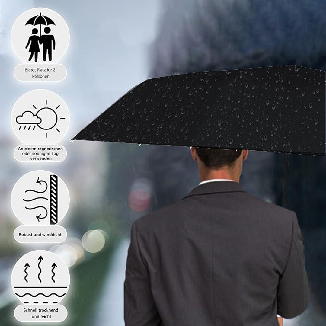 Mini Pocket Umbrella – Compact Lightweight Folding Travel Umbrella with 8-Rib Windproof Frame & Storage Bag for Rain & Sun Protection